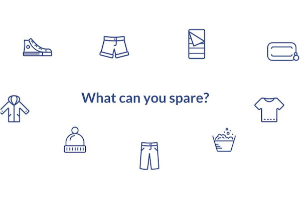 a logo that reads what can you spare